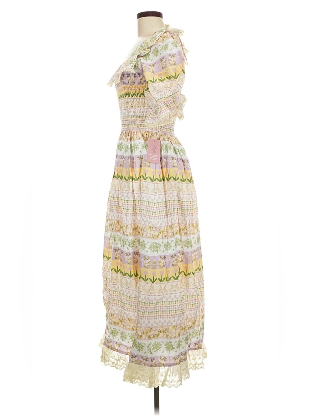 Ivy City Co. Smocked Floral Patchwork Maxi Midi  Dress | NWT | Medium - Picture 5 of 5